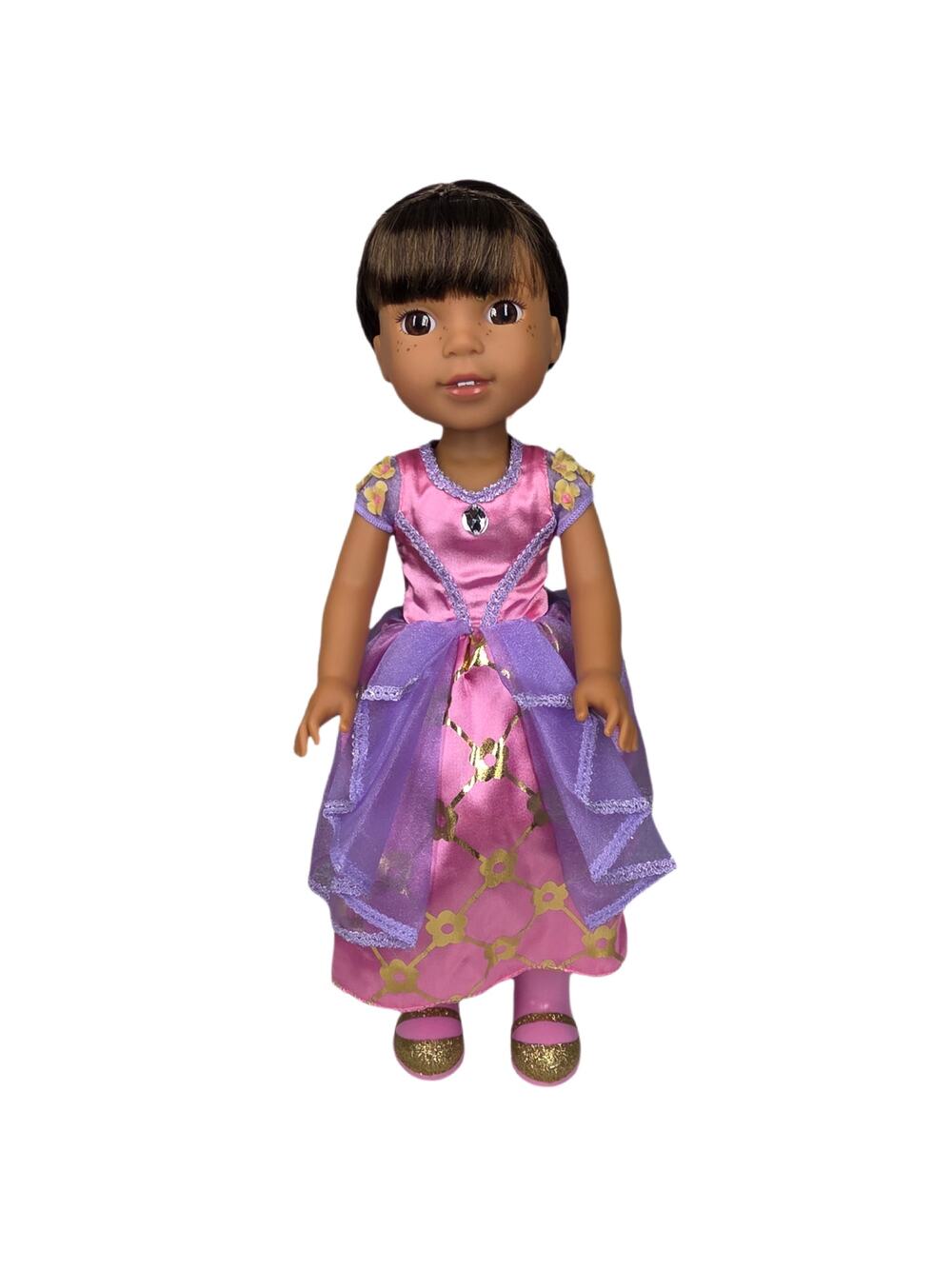 AMERICAN GIRL WELLIEWISHERS ASHLYN DOLL – 14.5" – DAISY PRINCESS COSTUME